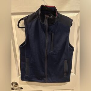 Vineyard Vines Mountain Sweater Fleece Vest Nautical Navy Men’s Small NWT